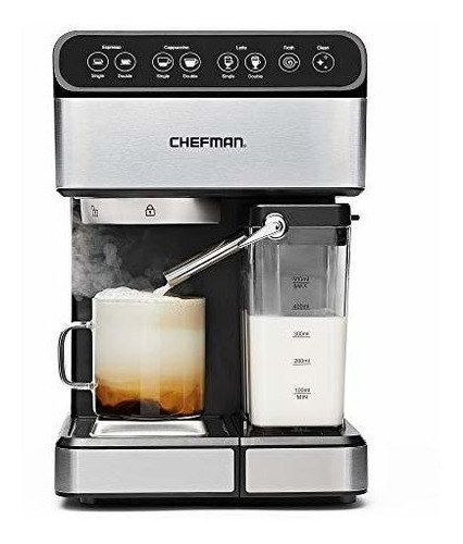 Chefman 6 En 1 Cafetera Espresso Potente Bomba De 15 Bares, 