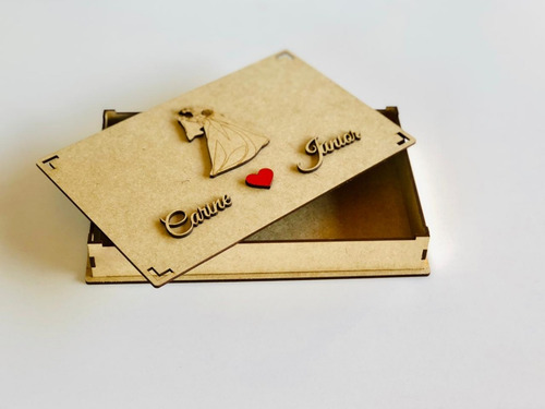 Imagem 7 de 9 de 30 Caixa Mdf Convite Padrinhos Lembrancinhas Casamento