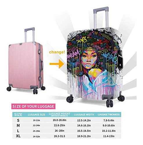 Protector De Maleta De Viaje Nelife Para Niñas Afroamericana