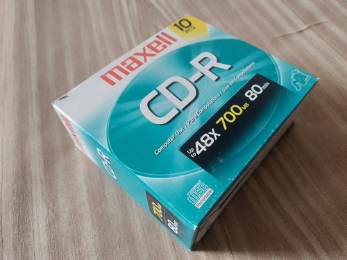 Cdr Maxell 48x 10 Unidades No Pack E Com Caixas Acrilicas