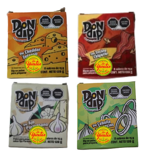 Pack Dip Sabor Cheedar, Ajo Parmesano, Tocino Y Cebolla-msi