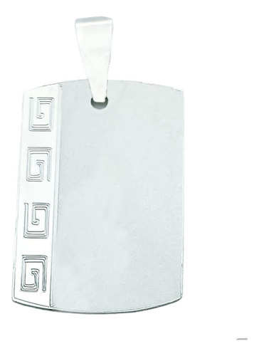 Dije Rectangular De Plata 925 Para Grabar 