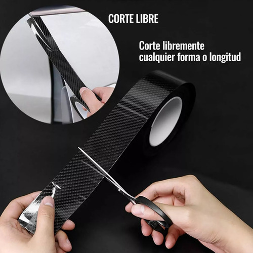 Papel De Vinilo Autoadhesivo De Fibra De Carbono Brillante 7