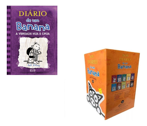 Kit Com Livro Diário De Um Banana 5 + Caixa Organizadora