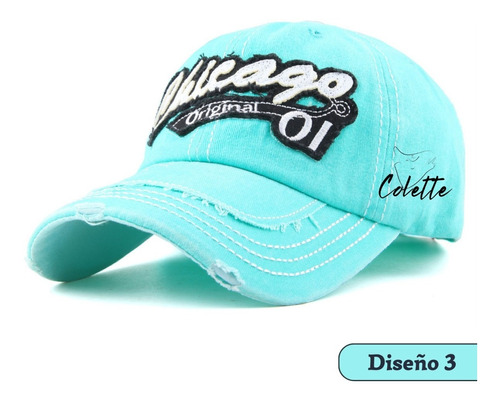 Gorro Jockey Beisbol Chicago 01 Vintage Retro Colores Varios