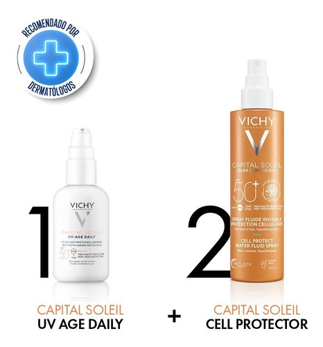 Combo Vichy Solar Cell Protect + Capital Solei Uv-age Daily 