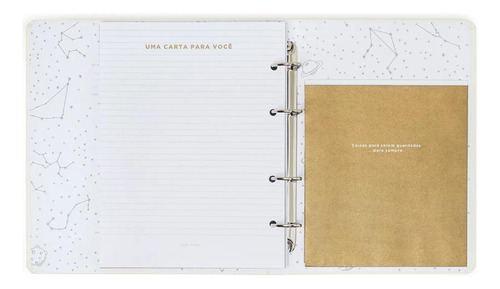 Livro Cicero Álbum Argolado Do Bebê Off White 18x24