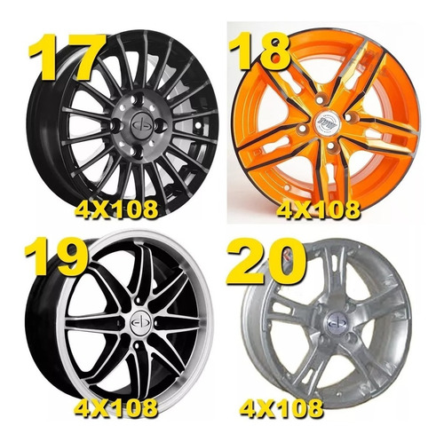 Imagen 6 de 9 de Kit X 4 Llantas Deportivas Eb Rodado 14 + Envios + Oferta!