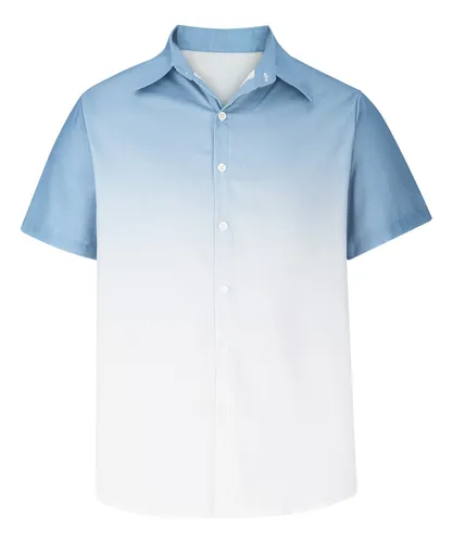 Polera En V Para Hombre, Polera Degradada De Lino De Manga
