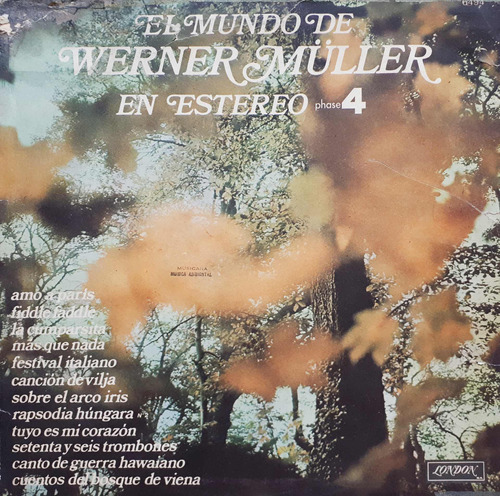 Werner Müller  - El Mundo Werner Müller Estereo Phase 4 Lp