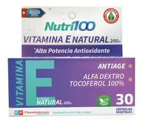 Comprar Nutri100 Vitamina E Natural 200ui - 30 Caps. 100% Vegetal