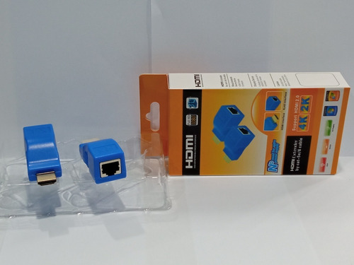 Convertidor Hdmi 1080 Macho A Hembra Rj45 Adaptador Otiesca