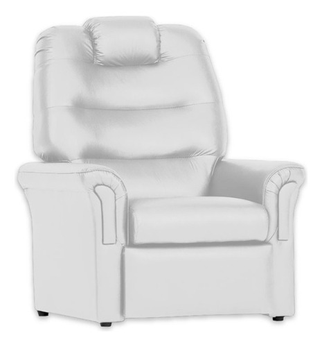 Sillón Lashista Poltrona Reclinable Venecia Eco Cuero Blanco