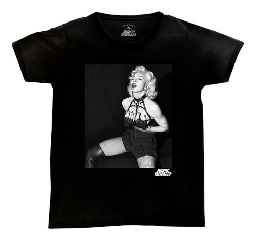 Madonna Blanco Y Negro - Remera 100% Algodón