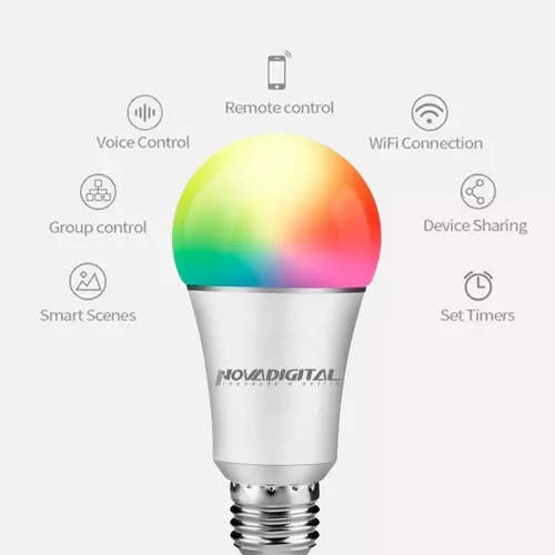 Lampada LED RGBW Wi-Fi -  Alexa e Google Assistant