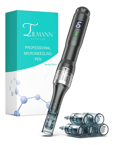 Tilmann - Bolígrafo De Microagujas Eléctrico Derma Roller  