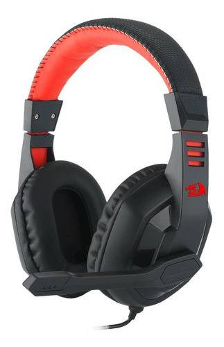 Audífonos gamer Redragon Ares H120 negro y rojo