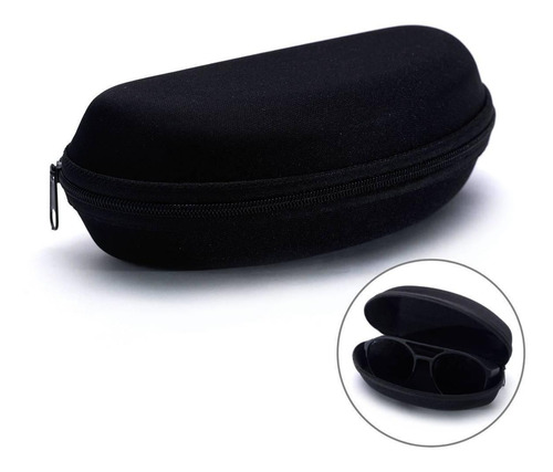 Kit 2 Porta Oculos Estojo Para Óculos De Sol Com Zíper Preto