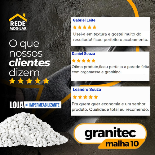 Granilite Malha - 10 Para Piso 25kg ResistĂȘncia Superior