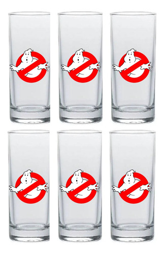 Copa Ghostbusters Shots Aguardientera Tequila Pack X 6 Unid