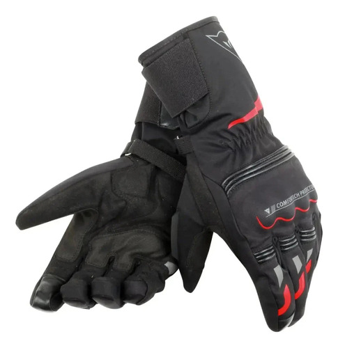 Guantes Para Moto Dainese Tempest D-dry Largos Negro/ Rojo Talla Xl