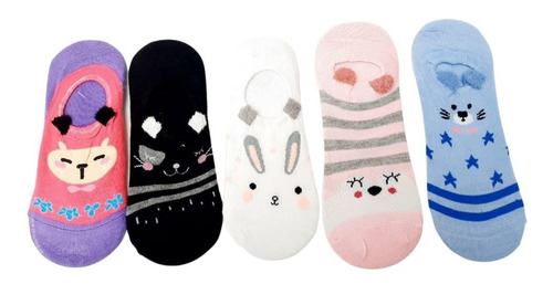 Docena De Medias Baletas Animalitos Para Mujer Y Niña