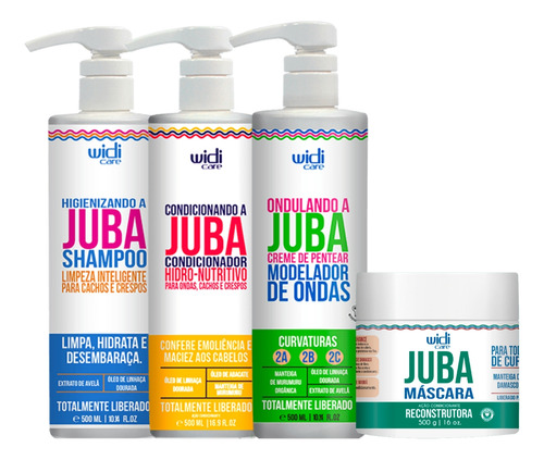 Kit Juba 4 Produtos Com Ondulando E Mascara Widi Care