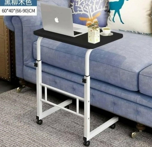 Imagen 2 de 4 de Mesa Escritorio Notebook Ajustable Con Ruedas