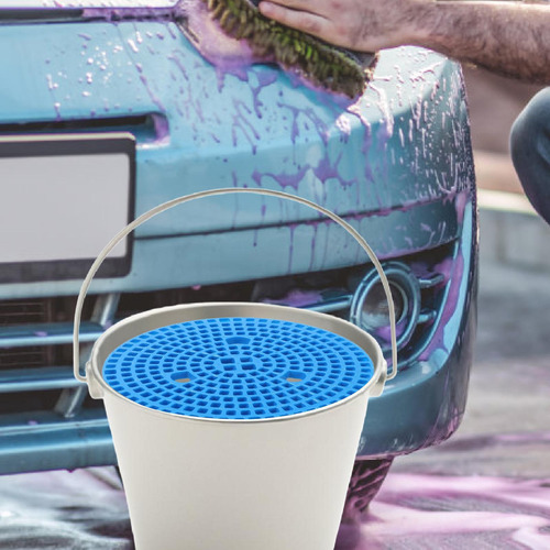 Cubeta Para Lavado De Autos Con Protector De Suciedad Azul