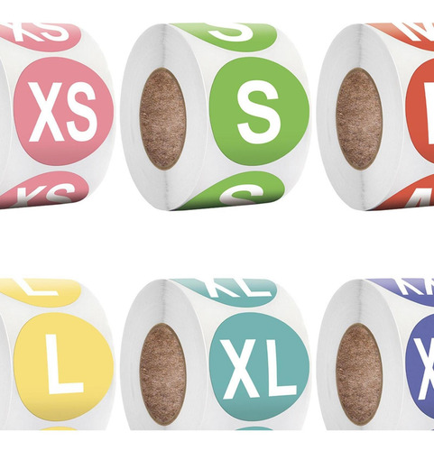 7pcs Clothing Size Stickers Labels Sizing Stickers For