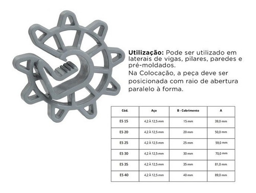 Espaçador Para Armação Ferro Colunas Obra Vigas S30 500 Pçs