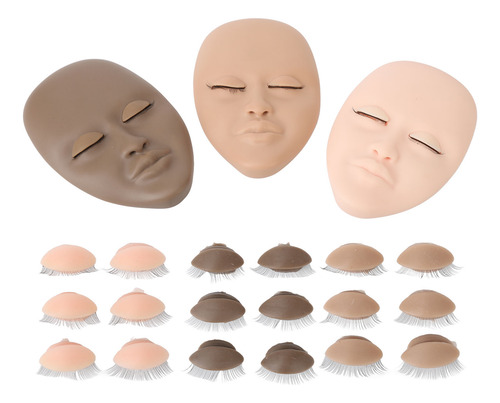 Muñeca De Extensión De Pestañas Lash Practice Con Forma De C