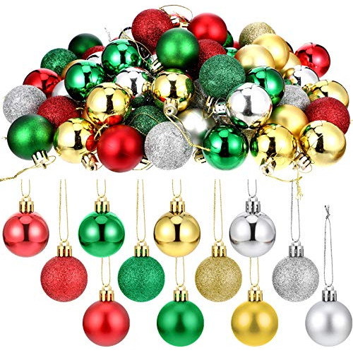 Adorno Árbol Navidad Bolas 4 Colores 4cm 96uni