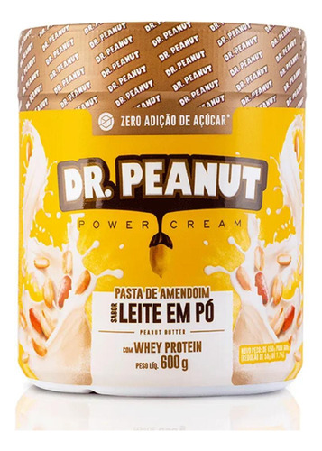 Pasta De Amendoim Dr Peanut 600g Leite Em Pó