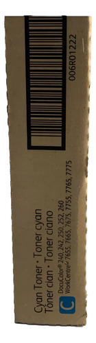 Toner Cyan Xerox 006r01222 Para Wc 252 Wc 7775 Orginal