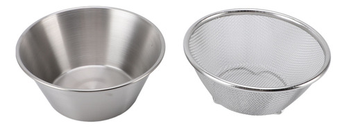 Colander Bowl De Acero Inoxidable 304 Para Mezclar, Portátil