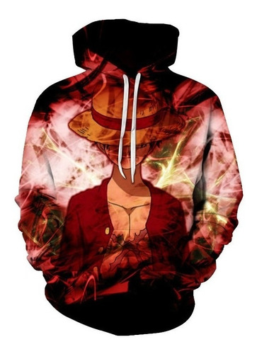 Sudadera Anime One Piece Luffy Estilo Callejero Cool 3d