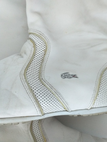 Botas De Verano Lacoste Blancas Caña Alta Casi Sin Uso