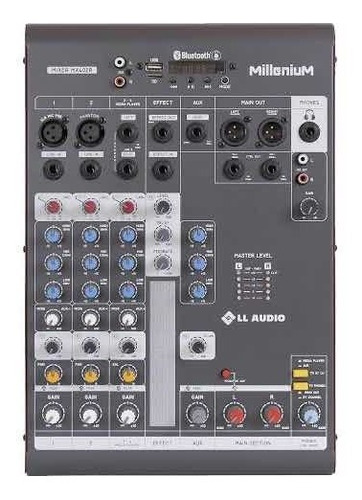 Mesa 4 Canais Ll Áudio Millenium Mx402r Bluetooth Phantom