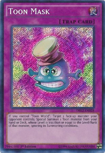 Máscara Toon Secret Raro Yugioh