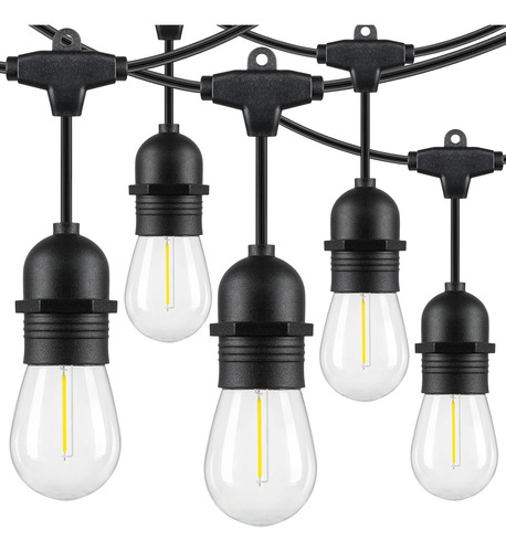 Lakumu 48ft Luces De Cadena Led Para Exteriores En El Patio