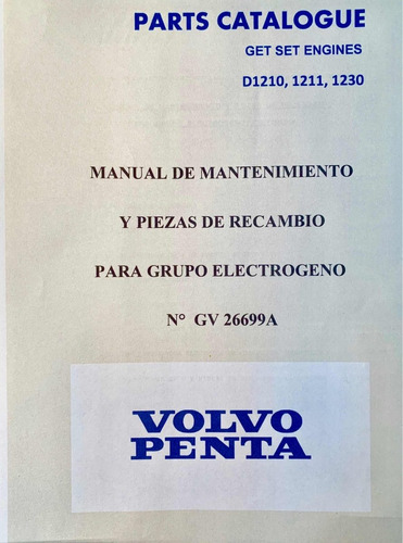 Manual De Repuestos Motor Volvo Penta D1210 1211 1230