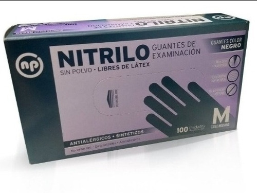 Guantes De Nitrilo En Caja X 100 Unidades Marca Np