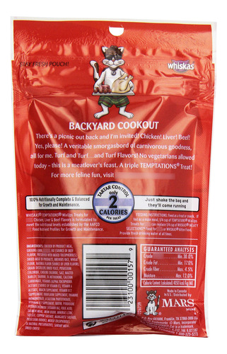 Golosina Whiskas Temptation Cookout Para Mascotas 1 Unidad
