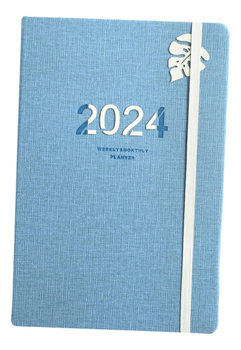 Planificador 2024, Calendario De Cuaderno, Azul