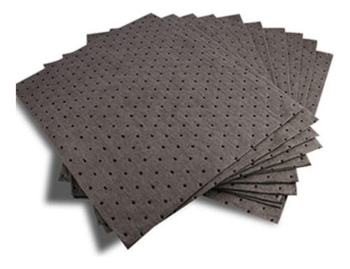 10x Almohadilla Absorbente De Aceite Estera De 25x33cm Gris
