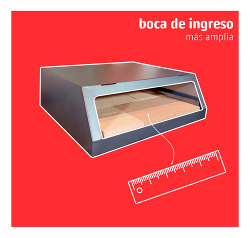 Imagen 7 de 9 de Horno Pizzero Portatil Muzza Pizza A La Piedra 4 Hornallas