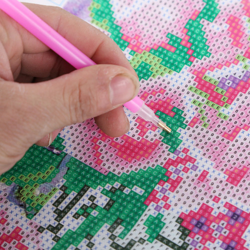 T Kit De Pintura Con Diamantes 5d, Forma Redonda De Cubo