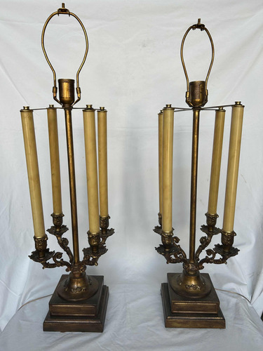 Lámparas Par De Mesa Tipo Candelabros 4 Velas