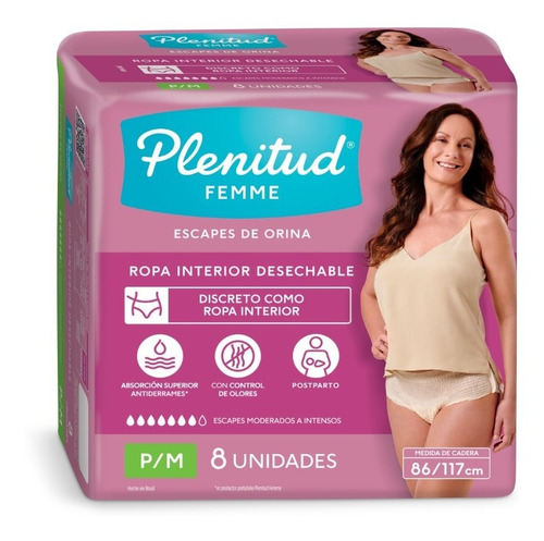 Imagen 3 de 3 de Ropa Interior Plenitud Protect Plus X16 + Pant Femme X8